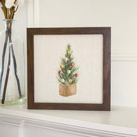 Christmas Tree Basket - Framed Sign