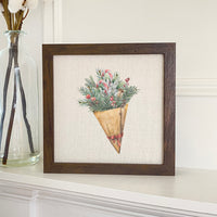 Christmas Pine Bouquet - Framed Sign