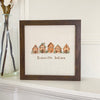 Gingerbread Houses w/ City, State - Framed Sign