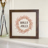 Holly Jolly Gingerbread Wreath - Framed Sign