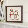 Two Snowmen - Framed Sign