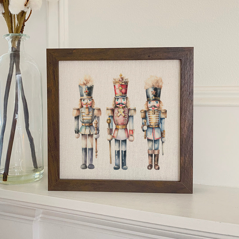 Three Nutcrackers - Framed Sign