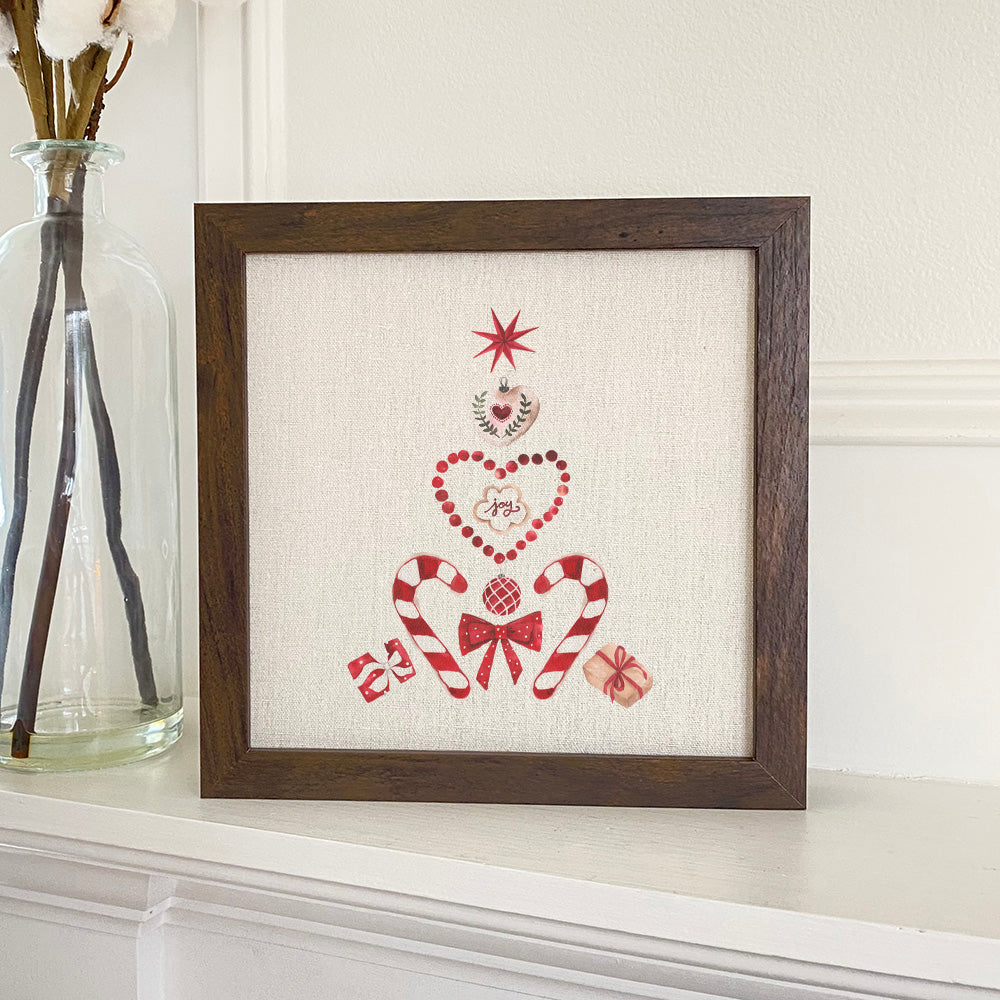 Christmas Collage Tree - Framed Sign