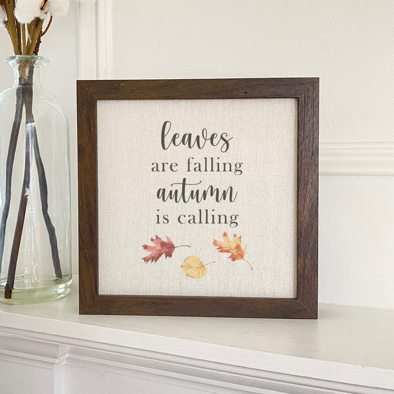Leaves are Falling - Framed Sign