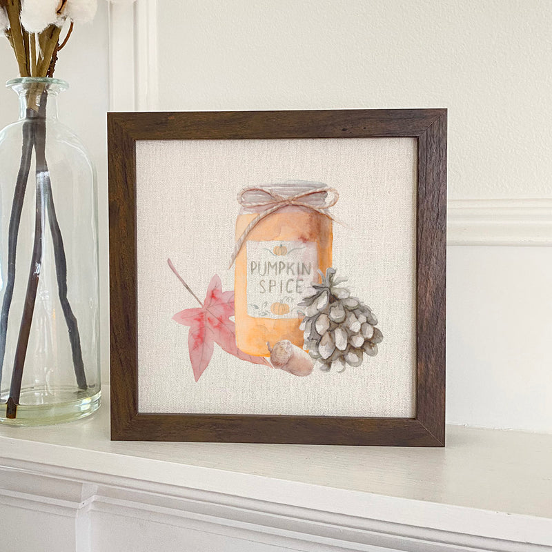 Pumpkin Spice Jar - Framed Sign