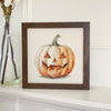 Watercolor Carved Pumpkin - Framed Sign