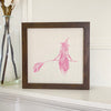 Pink Witch Silhouette - Framed Sign