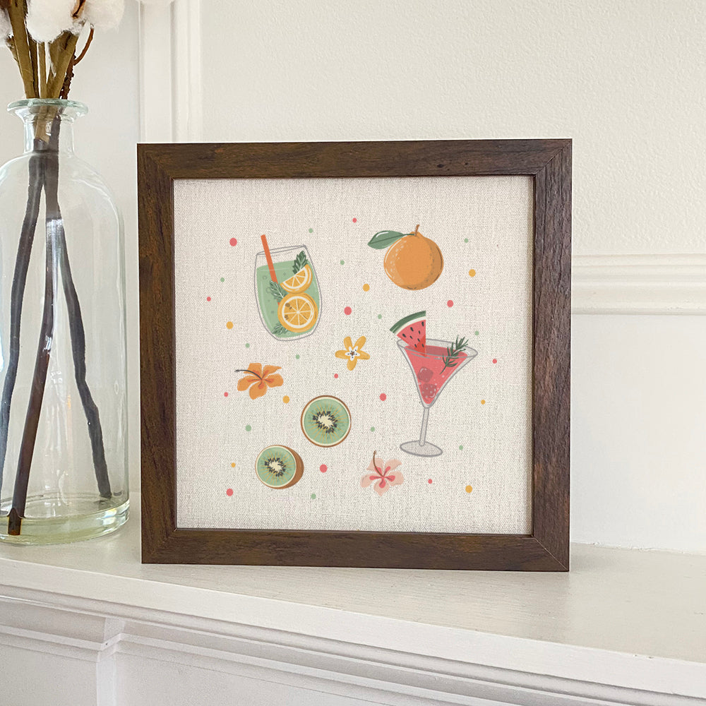 Summer Drinks - Framed Sign