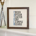 Father Acrostic Words - Framed Sign