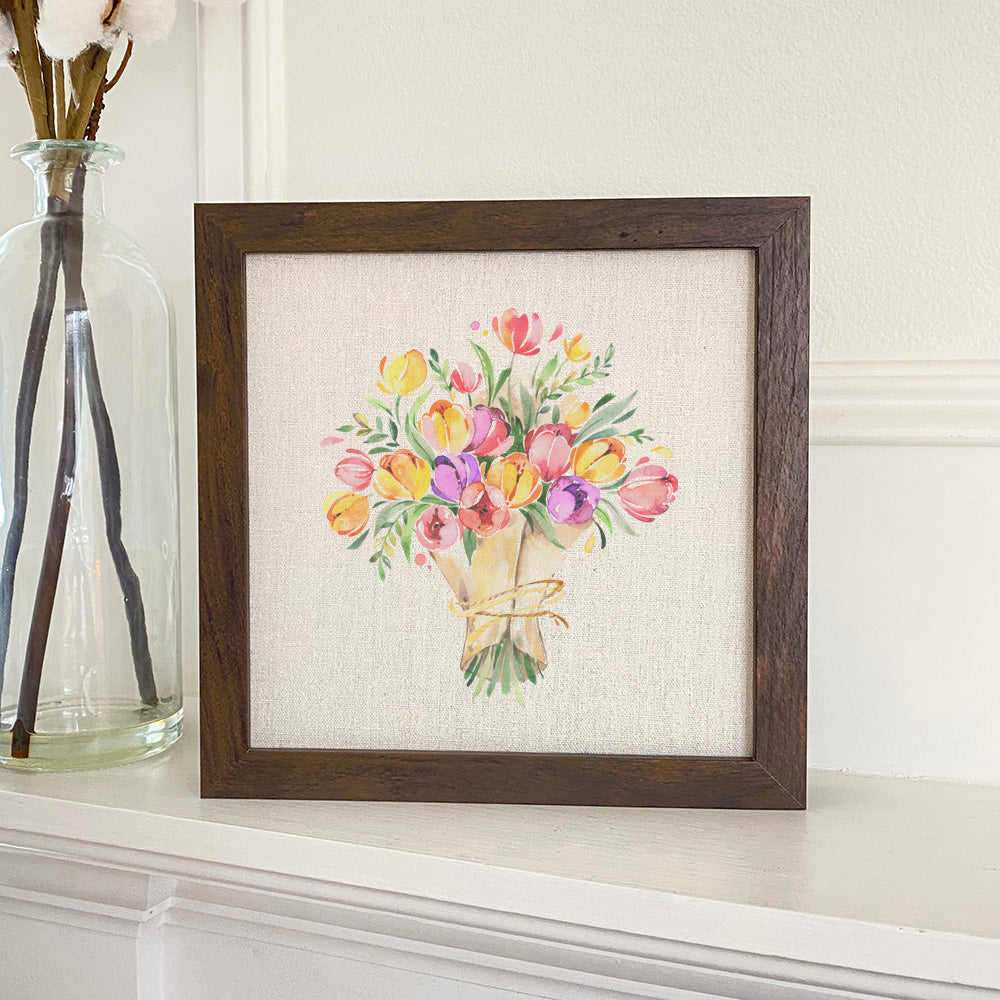 Tulip Bouquet - Framed Sign