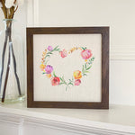 Spring Heart Wreath - Framed Sign
