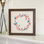 Cherry Blossom Wreath - Framed Sign