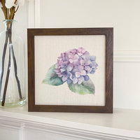 Watercolor Hydrangea - Framed Sign