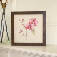 Watercolor Pink Orchid - Framed Sign