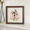 Floral Birdhouse - Framed Sign