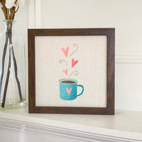 Valentine's Coffee - Framed Sign