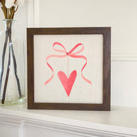 Ribbon Heart - Framed Sign