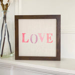 Love Stencil - Framed Sign