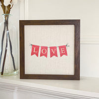 Red Love Banner - Framed Sign