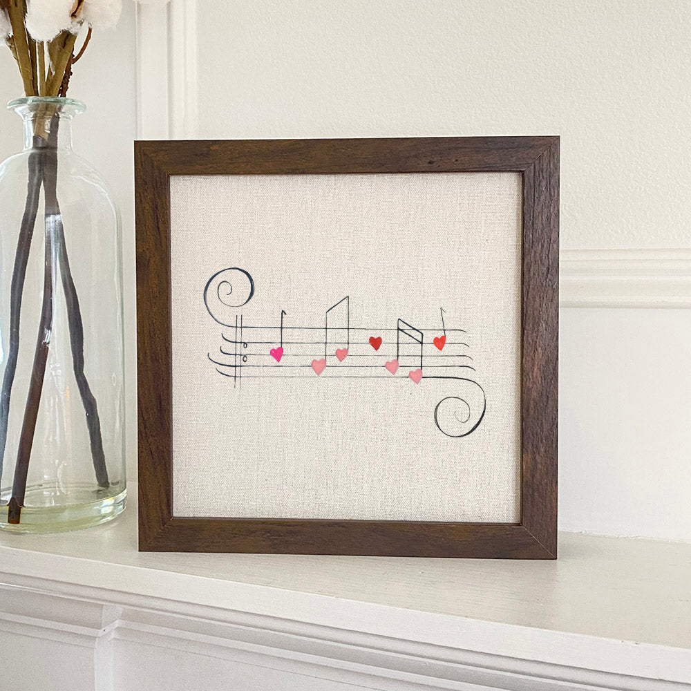 Valentine's Music - Framed Sign