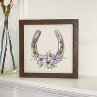 Floral Horseshoe - Framed Sign