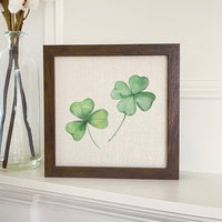 Clover Pair - Framed Sign