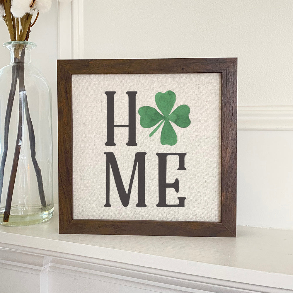 Home Shamrock - St. Patrick's Day Framed Sign