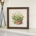 Clover Basket - St. Patrick's Day Framed Sign