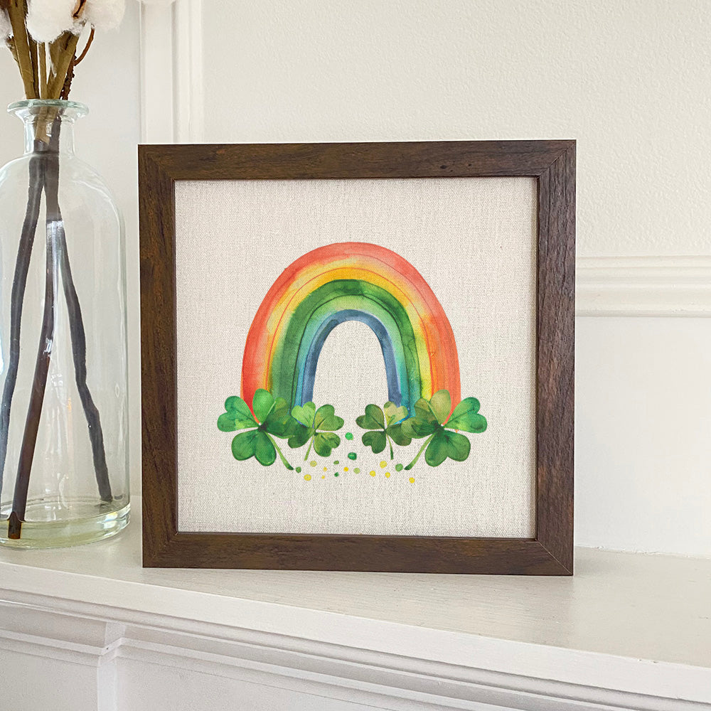 Lucky Rainbow - St. Patrick's Day Framed Sign