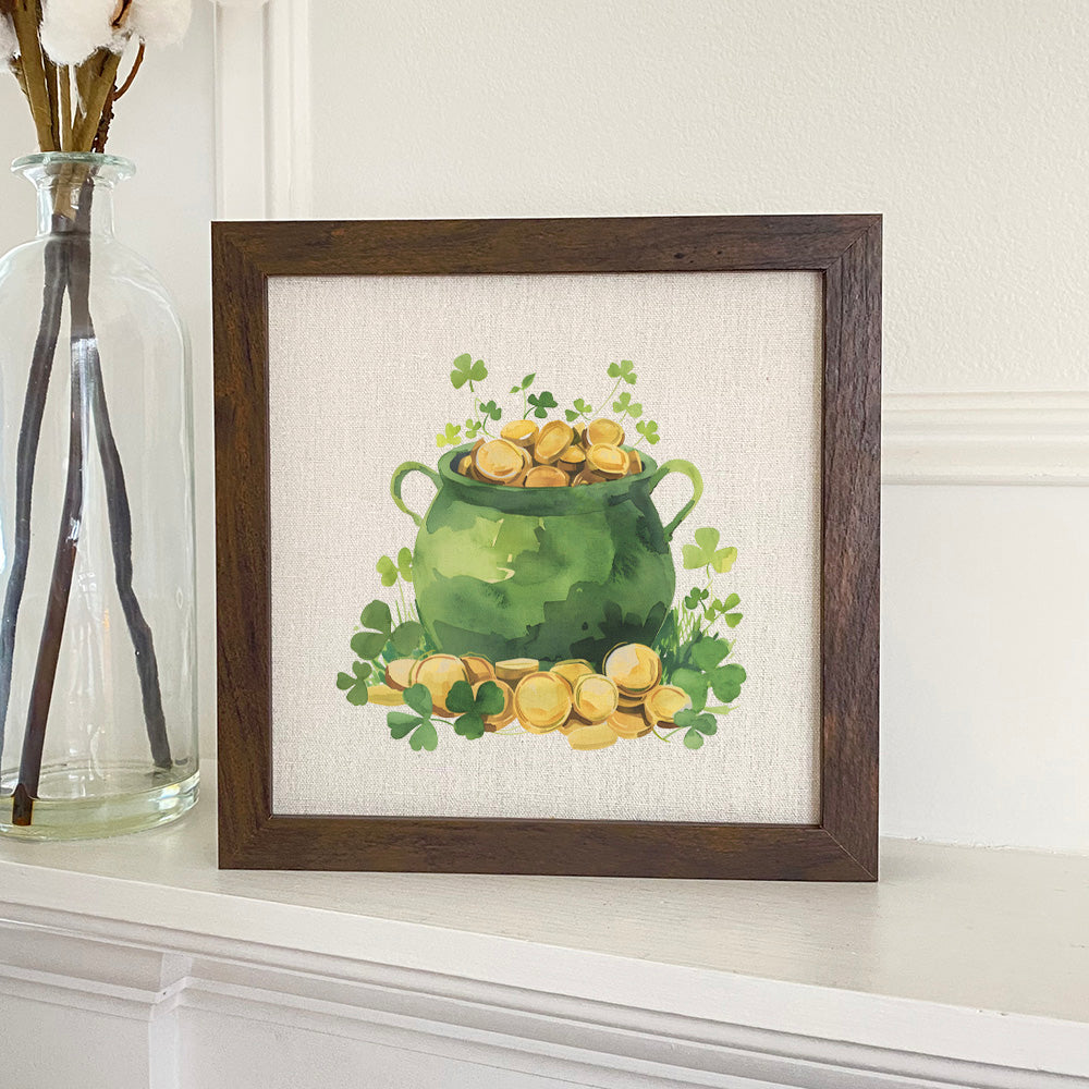 Pot of Gold - St. Patrick's Day Framed Sign