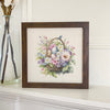 Watercolor Floral Basket and Eggs - Framed Sign