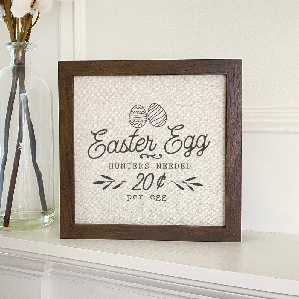Easter Egg Hunter - Easter Framed Sign