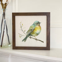 Robin in a Cherry Blossom - Spring Framed Sign