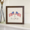 Home of the Free Flags - Framed Sign