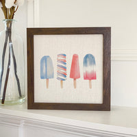 Patriotic Popsicle - Framed Sign