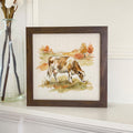 Cow in Autumn Field - Framed Sign