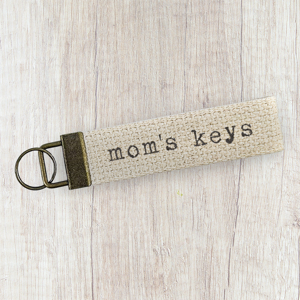 Mom's Keys - Canvas Key Fob