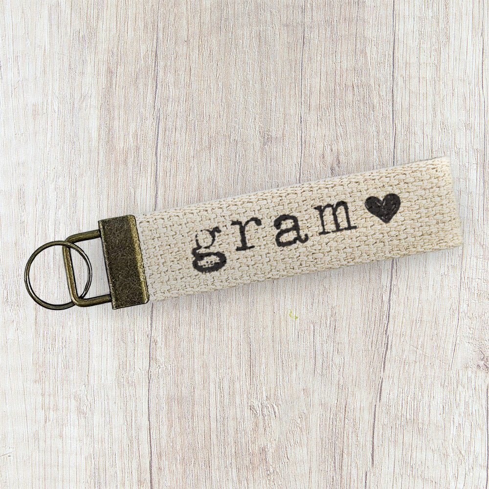 Gram Heart - Mother's Day  Canvas Key Fob