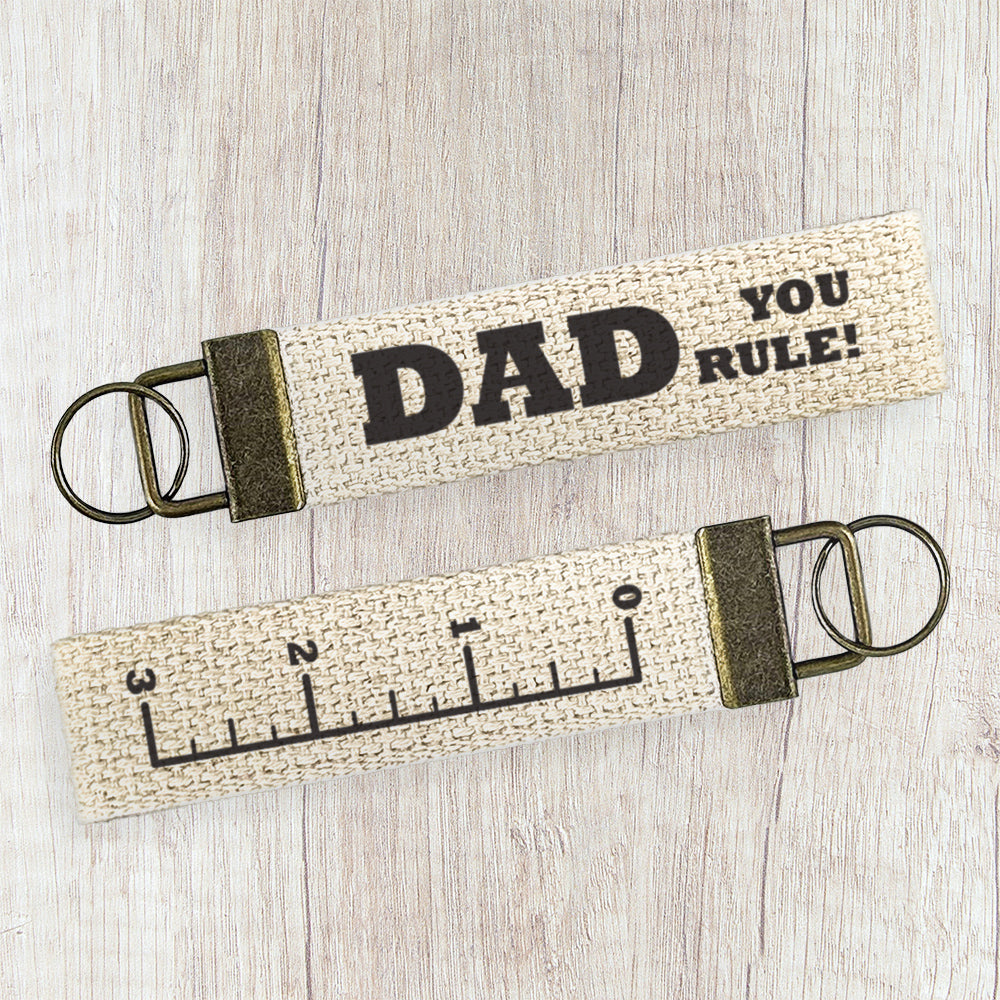 Dad, You Rule - Father's Day Canvas Key Fob