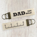Dad, You Rule - Father's Day Canvas Key Fob
