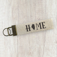 Home State - Canvas Key Fob