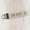 Home with State Abbreviation - Canvas Key Fob