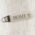 Home with State Abbreviation - Custom Canvas Key Fob
