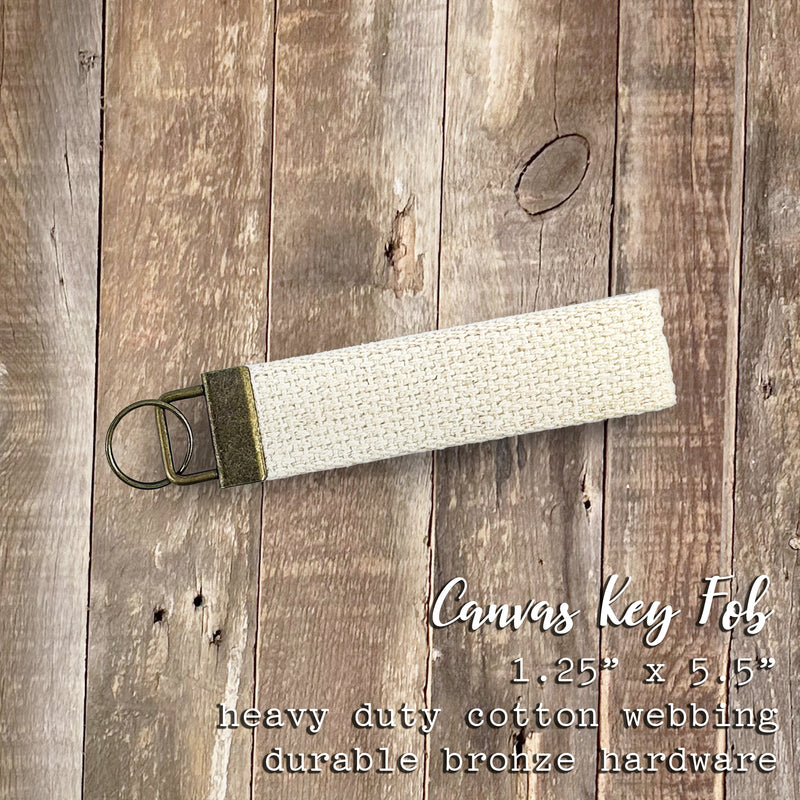 Zip Code - Canvas Key Fob