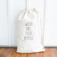 Wash. Dry. Fold. Repeat. - Laundry Bag