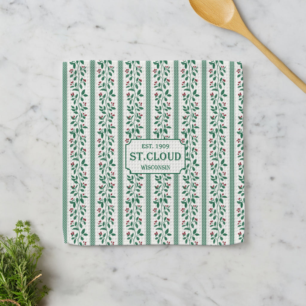 Vintage Christmas - Custom Waffle Weave Washcloth