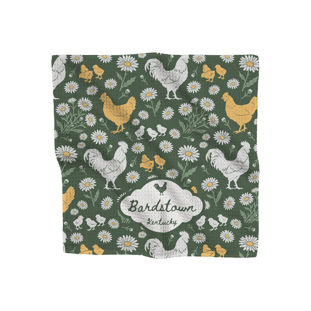 Chicken & Daisies - Custom Waffle Weave Towel