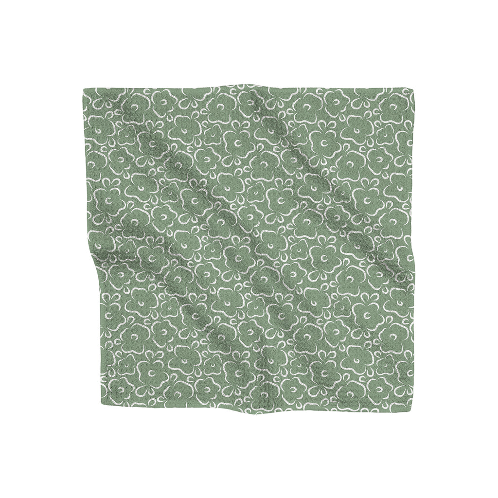 Simple Hand Drawn Flowers - Waffle Weave Washcloth