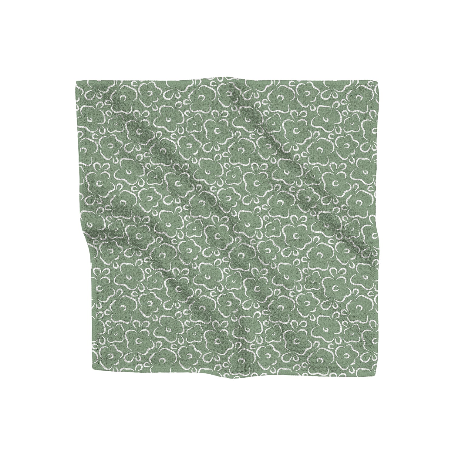 Simple Hand Drawn Flowers - Waffle Weave Washcloth