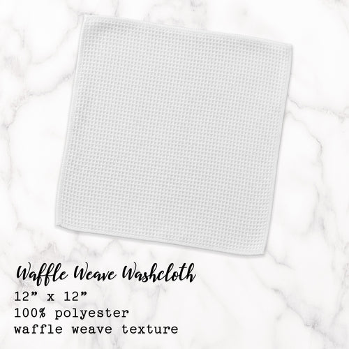 Bee Motif - Custom Waffle Weave Washcloth